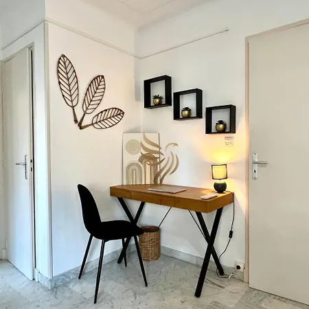 公寓 Le Petit Nid Azure Ac Balcony Private Parking
